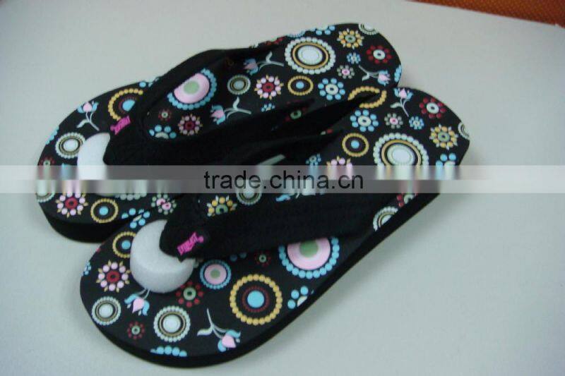 latest ladies fashion beach summer wedge heel slippers