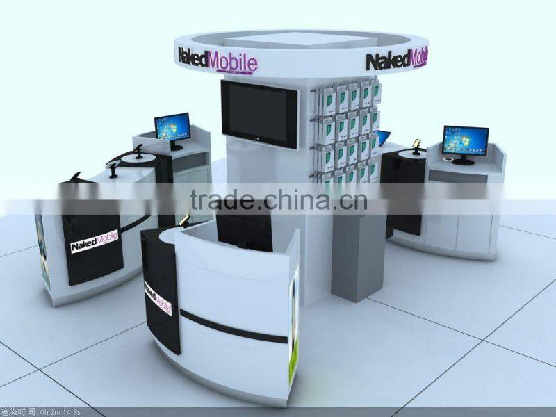 Fashion cell phone display kiosk for sale in mall