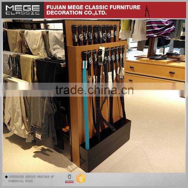 Custom Made Leather Belt Rack Display With Hanging Hooks