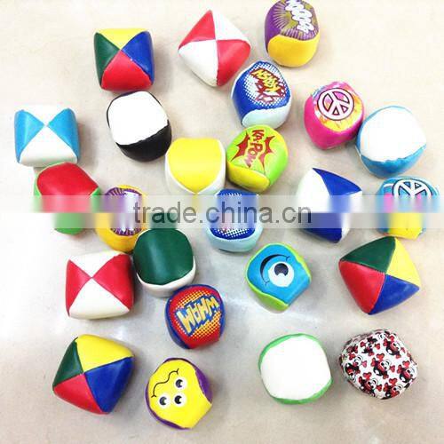 Eco-friendly Welcome OEM design soft lether knitted juggling ball