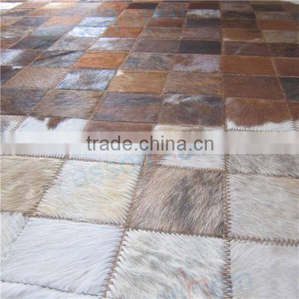 Genuine Cowhide Patchwork Carpet