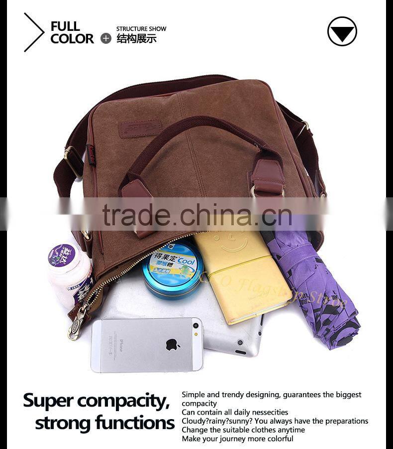 2015 Hot Style Bag Excellent Quality Canvas Vintage Branded Handbag and MK Handbag for Man Bag Design