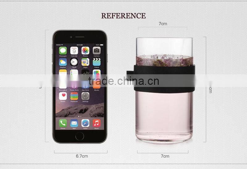 300ml heat resistant glassware borosilicate clear glass tea infuser cup N6510
