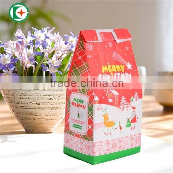 PE coated craft paper bread bag with window wholesale for children