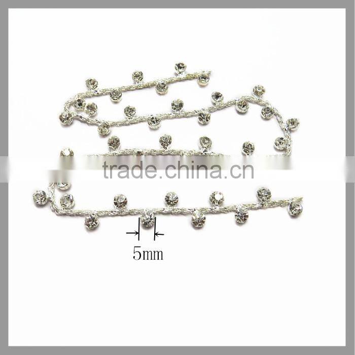 Shoe Jewelry Chains Compact Rhinestone Chain