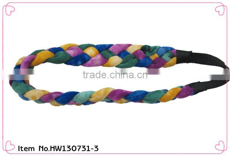 2014 new design braided stretch headband for women