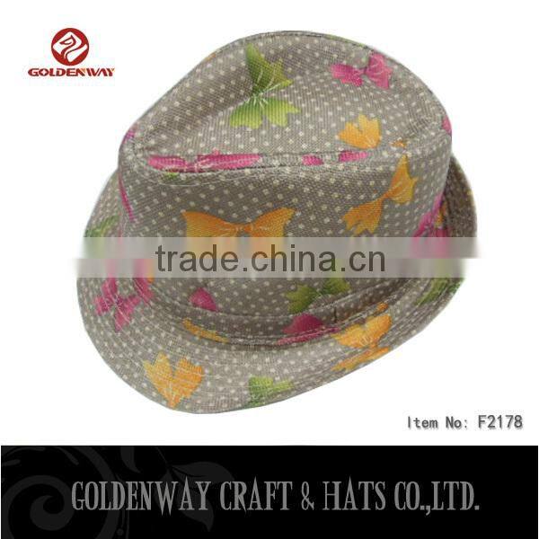 Custom made good sales fedora hat for gilrs