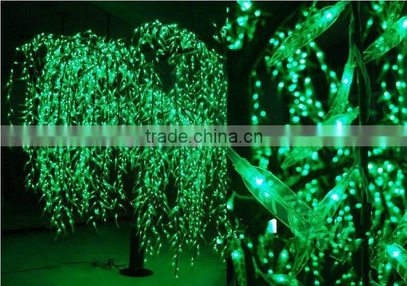 NEW!!! 2015 hot sale green willow tree light, led lighted willow tree