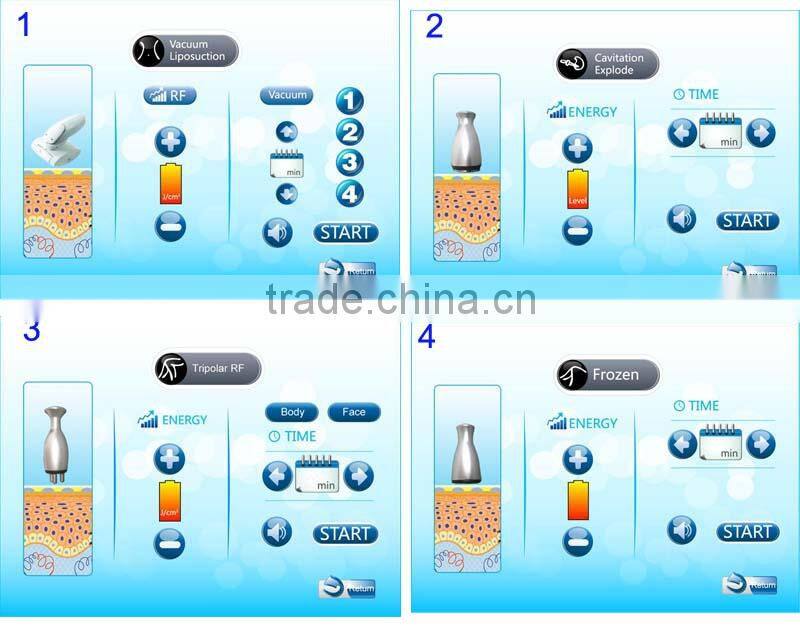 full body massage / Frozen+Cavition+Tripolar RF+Vacuum Roller CE Portable used spa equipment