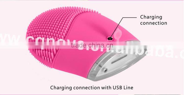 super silicone face brush, facial exfoliating brush for face care, brush electrical facial massage