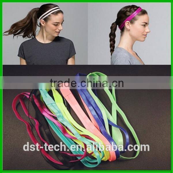 Rainbow color sport head band sweatband