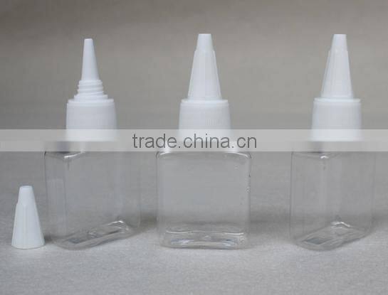30ml plastic square PET juice dropper bottle