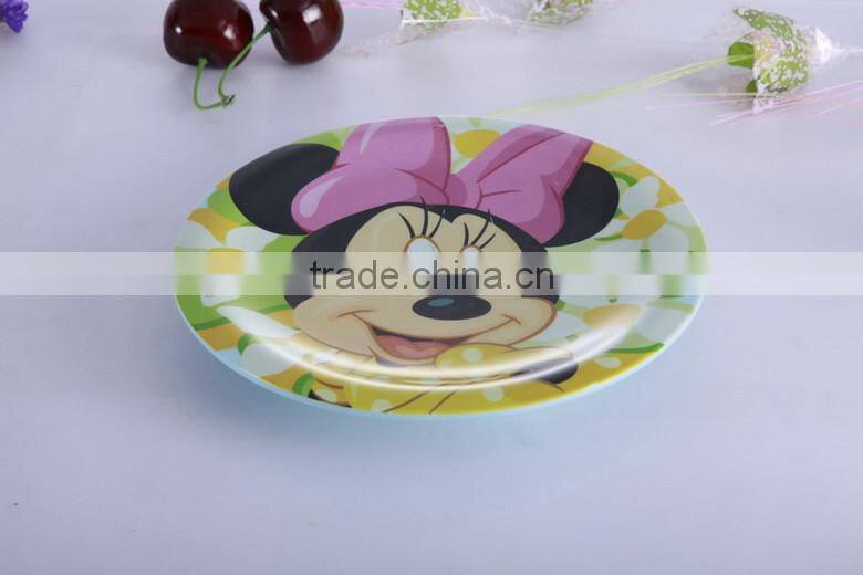 EU standard melamine dinner plate and bowl with cartoon design printing
