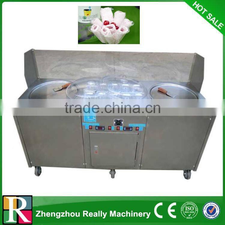 instant ice cream rolls in Thailand Rolled fry ice cream machine for sale
