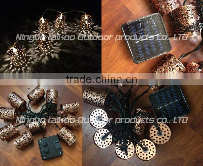 iron art outdoor solar led christmas light