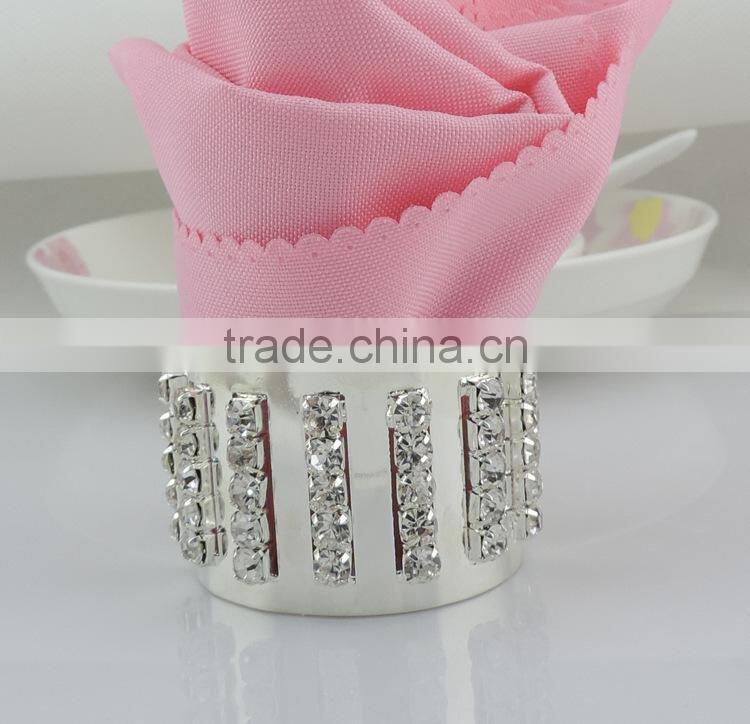 made in China new design wholesale rhinestone napkin rings for wedding