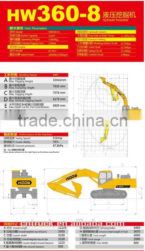 china brand good quality 30t excavator