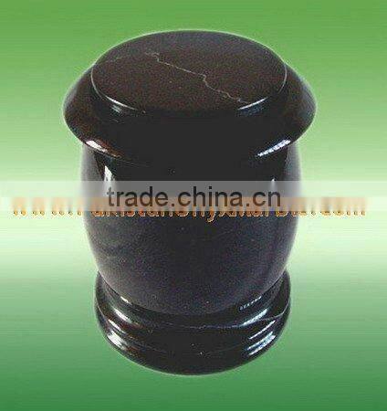 POLISHED MARBLE STONE/JET BLACK MARBLE URNS