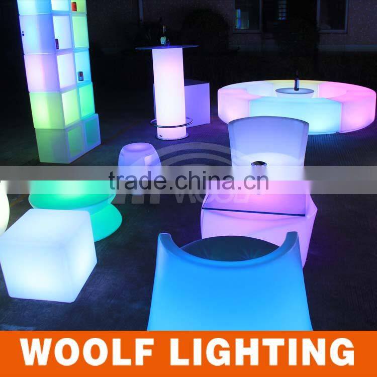 10CM RGB Color Change Night Club, Party LED Cube,waterproof led cube chair lighting