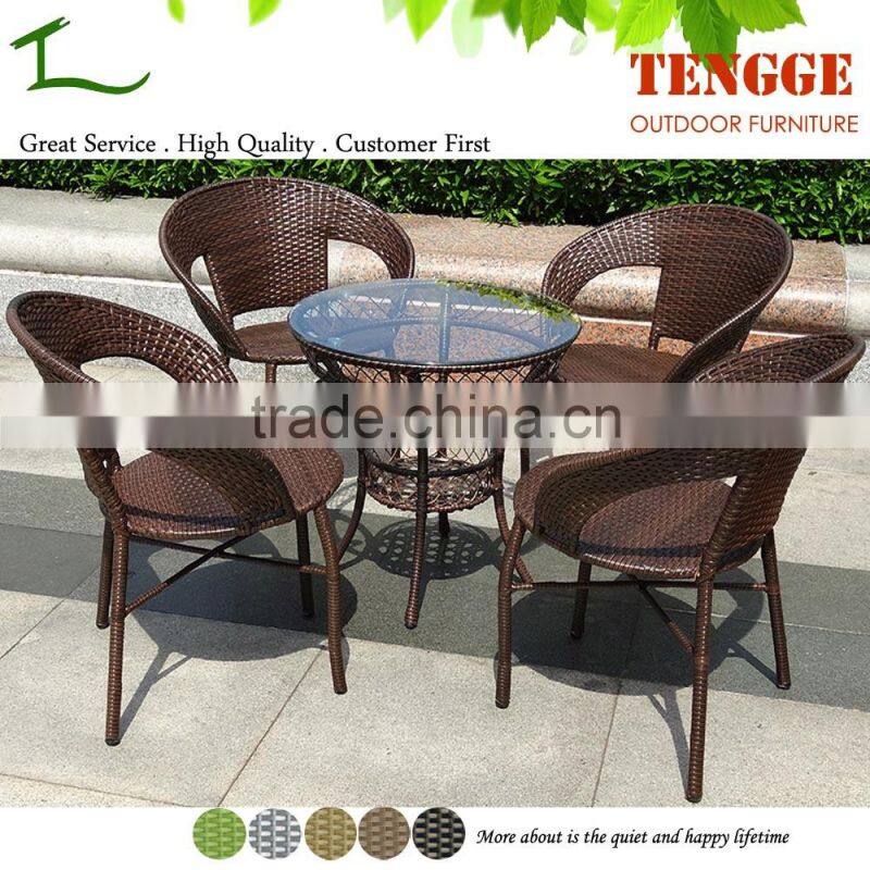 TG-8070 Good price 2 seater outdoor rattan table and chair