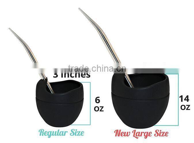 Silicone Yerba Mate Gourd,Silicone Yerba Mate Cup With Bombilla Straw
