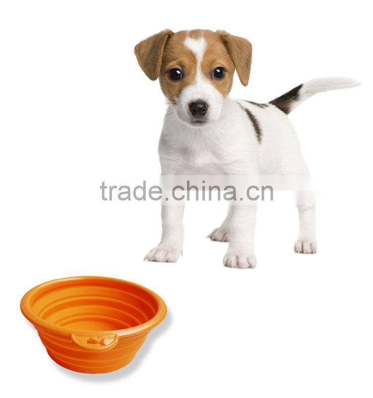 personalized foldable silicone pet dog bowl