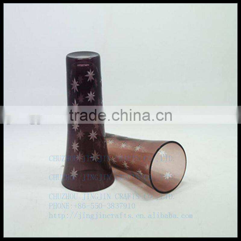 2017 new arrival overlay single flower glass vase