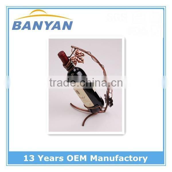 Artistic metal single bottle wine rack,wine holder,wine shelf