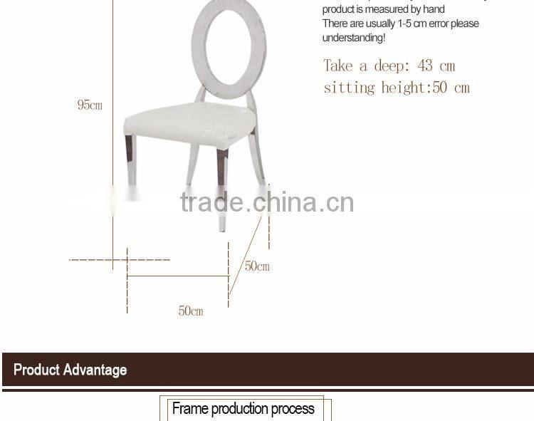 stainless steel metal leather dining chairs