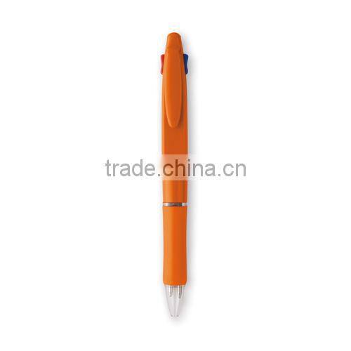 Fashional feature ball pen 2 in 1 pen with rubber grip