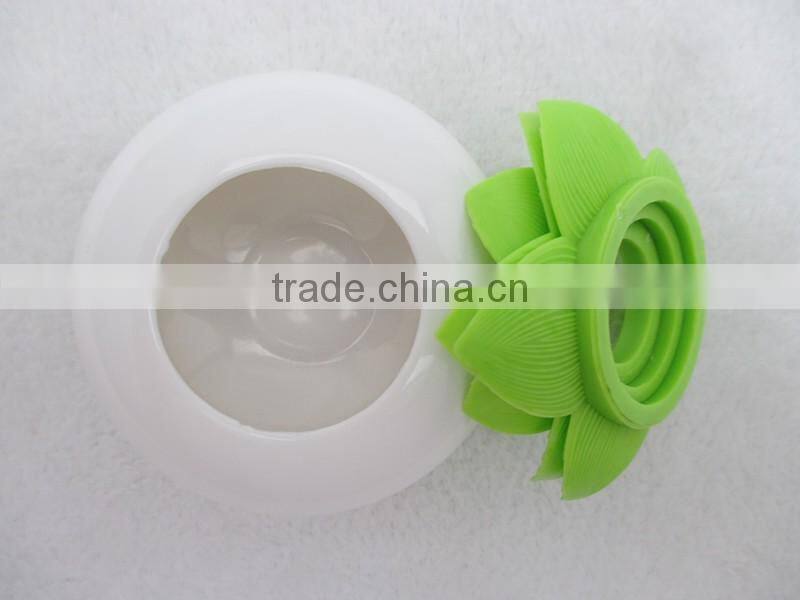 household plastic color eco-friendly lotus toothpick /cotton bud holder