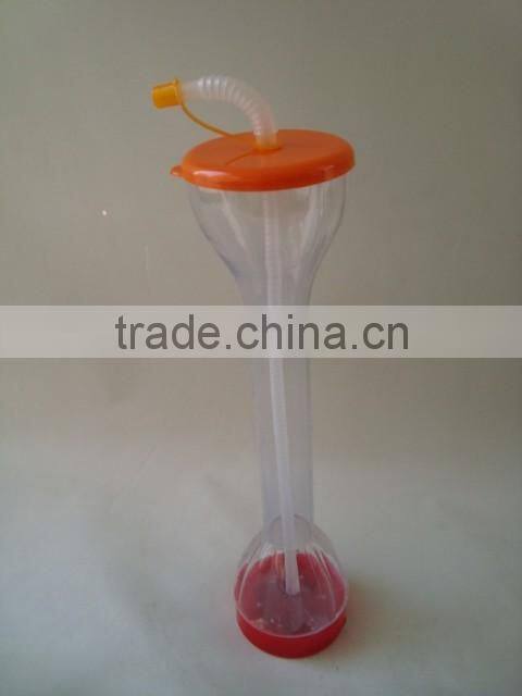 Wholesale Slush Yard Plastic Cups with Straw