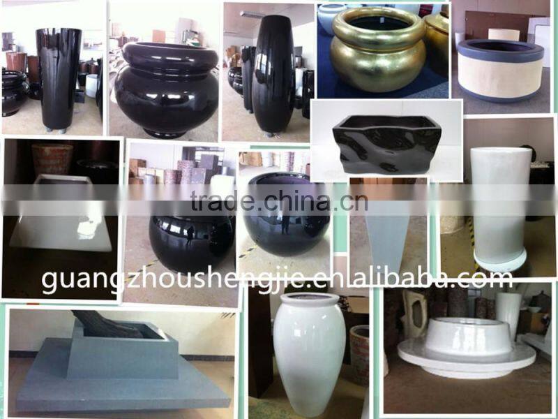 SJLJ013572 large flower pot decorative garden fiberglass planter and pot