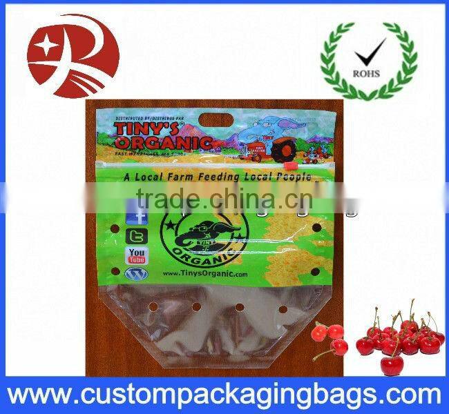fruit plastic packaging bags with slide zipper