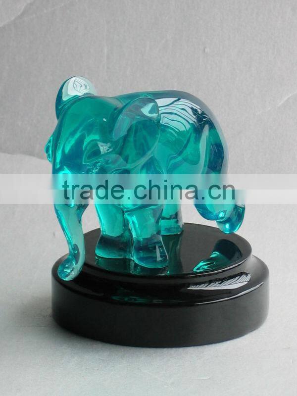 Custom antique transparent resin miniature wedding favors gifts elephant