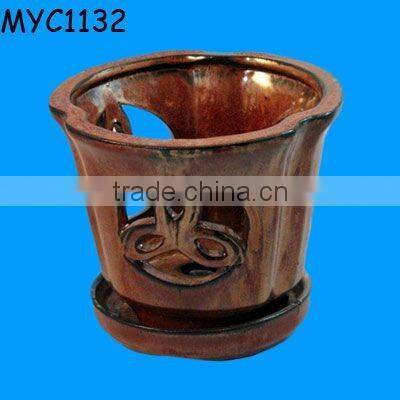 Indoor decorative ceramic orchid pot
