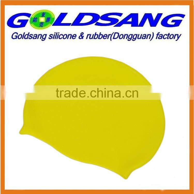 customized logo printed silicone swimming cap for adults