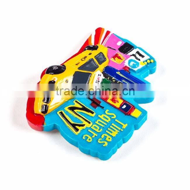 American tourist souvenirs New York city yellow taix 3d resin custom fridge magnet