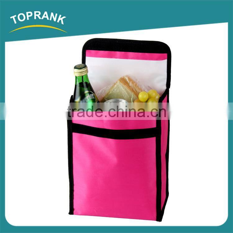 Cheap wholesale custom color 420D tote insulated lunch cooler bag
