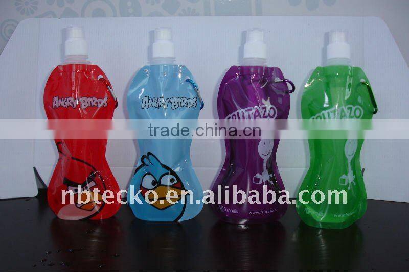 PVC water Juice Wine foldable Bag/Folidng bottle/ folding bag