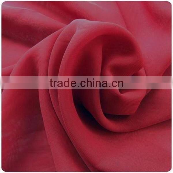 Chiffon fabric 100% polyester dyed color knitted fabric