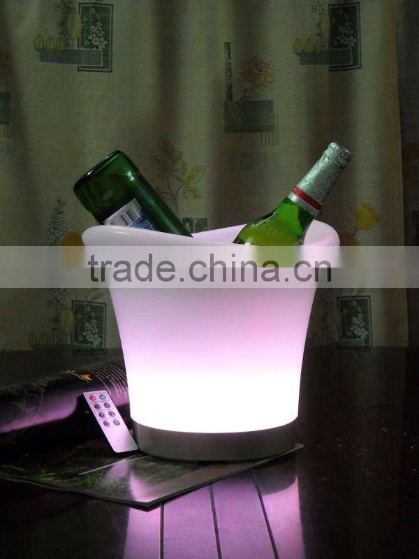 PE Material Rotational Moulding Plastic Modern LED ice bucket/wine bucket