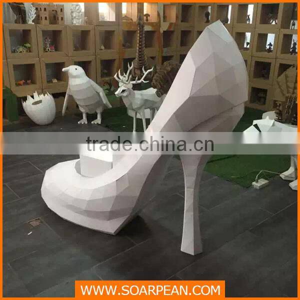 Advertising Display White Large High-Heeled Shoes