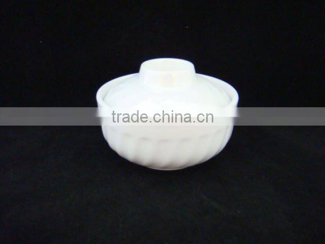 Melamine rice bowl with lid