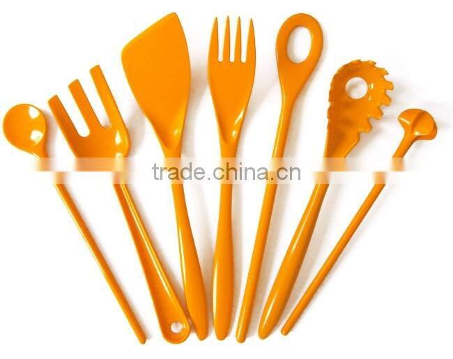 different shape melamine plastic kitchen utensils sets