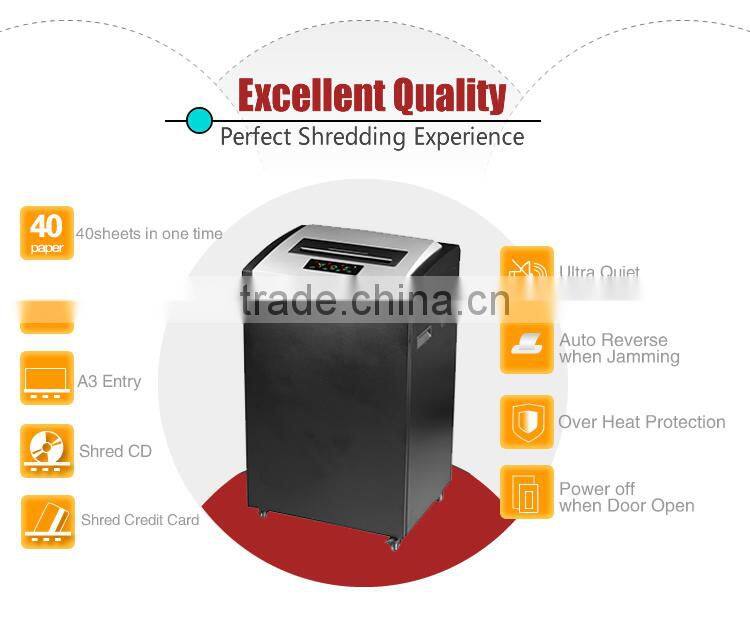 JP-5840C Shredding A3 paper Heavy Duty Paper Shredder machine For Big office equipment