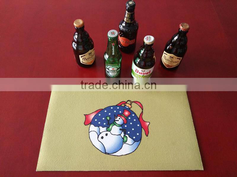 wholesale Double-sided non-woven fabric printed cheap custom bar mats