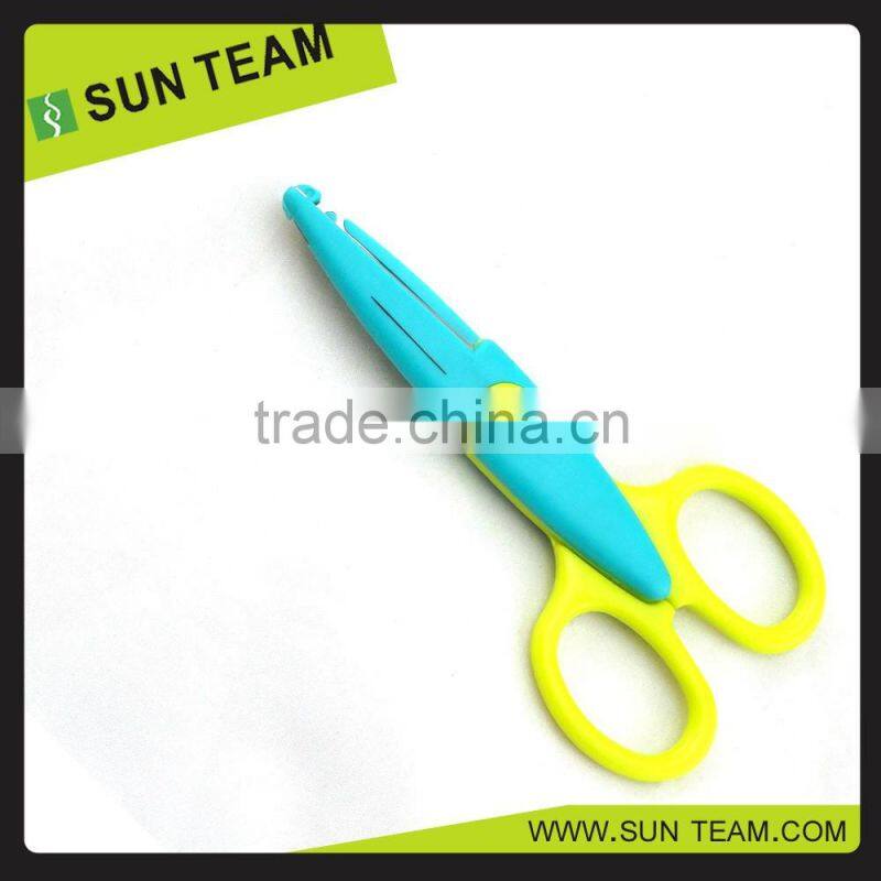 Colorful safety kids craft scissors shaped cutting children's scissors