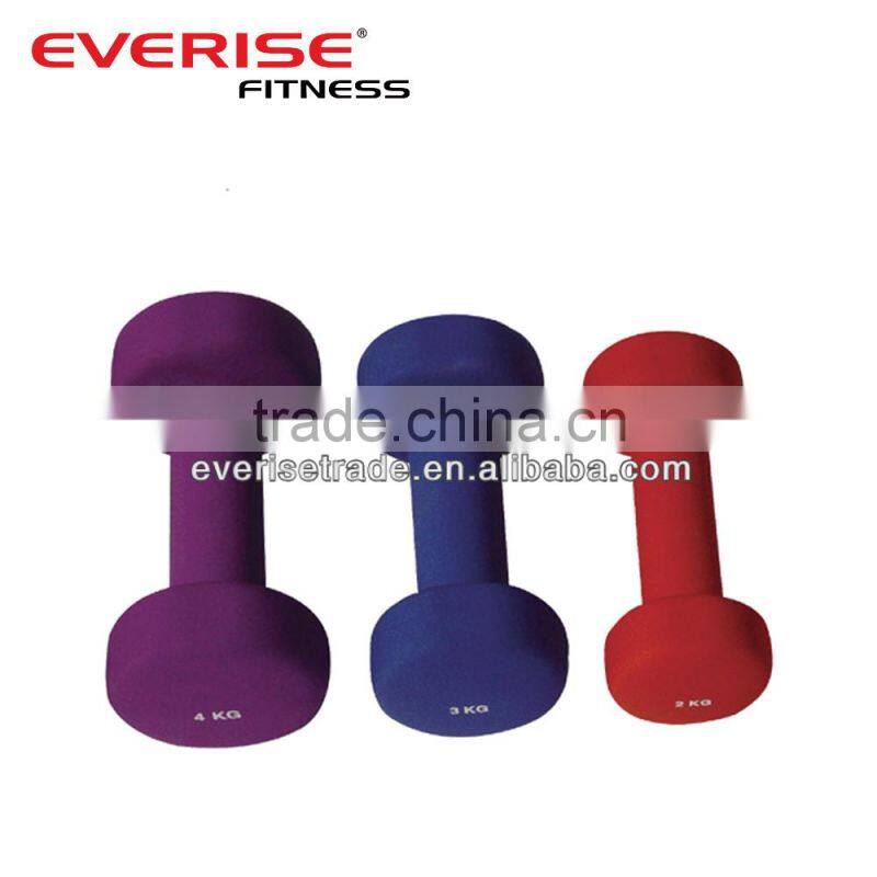 Neoprene coated / 6 edge dumbbell / plastic coated dumbbell