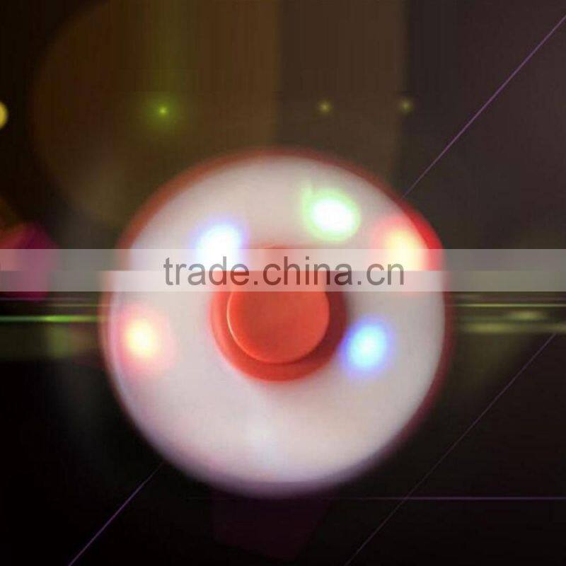 2017 Shine LED Hand Spinner Tri Fidget Finger Spinner EDC Spin Stress Focus Desk Toy